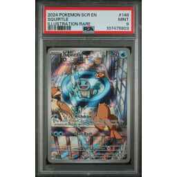 PSA 9 Mint - 2024 Pokemon Stellar Crown Squirtle Illustration Rare #148