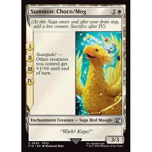 Final Fantasy - 35 - Summon: Choco/Mog - Common - W - Foil