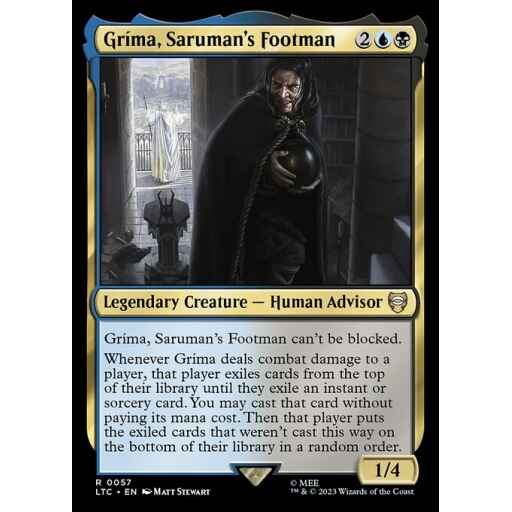Tales of Middle-earth Commander - 57 - Gríma, Saruman's Footman - Rare - UB - Non-foil