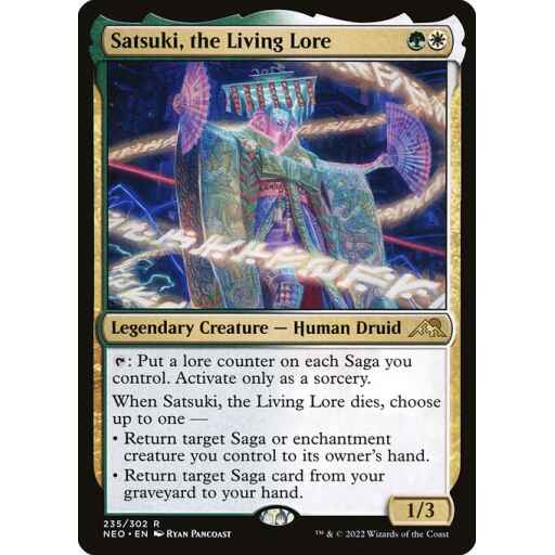 Kamigawa: Neon Dynasty - 235 - Satsuki, the Living Lore - Rare - WG - Foil