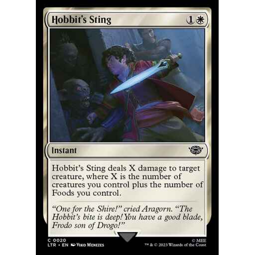 The Lord of the Rings: Tales of Middle-earth - 20 - Hobbit's Sting - Common - W - Foil