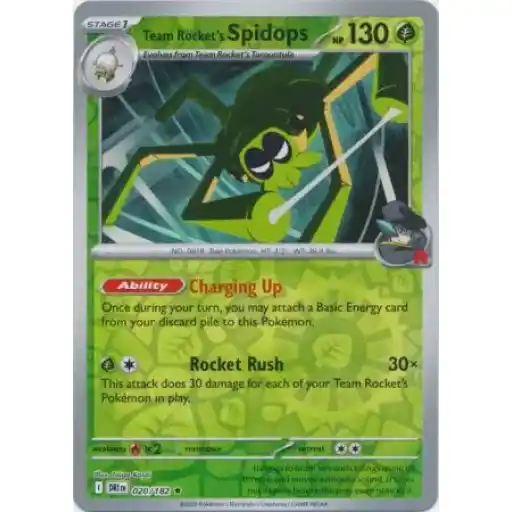 Destined Rivals - 020/182 - Team Rocket's Spidops - Reverse Holo R