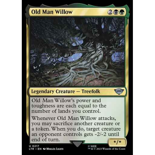 The Lord of the Rings: Tales of Middle-earth - 217 - Old Man Willow - Uncommon - BG - Non-foil