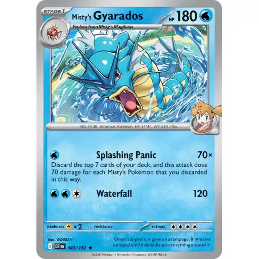 Destined Rivals - 049/182 - Misty's Gyarados - Holo Rare