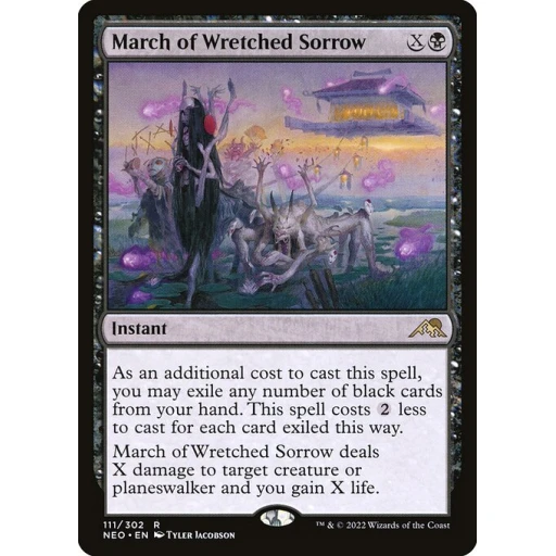 Kamigawa: Neon Dynasty - 111 - March of Wretched Sorrow - Rare - B - Non-foil