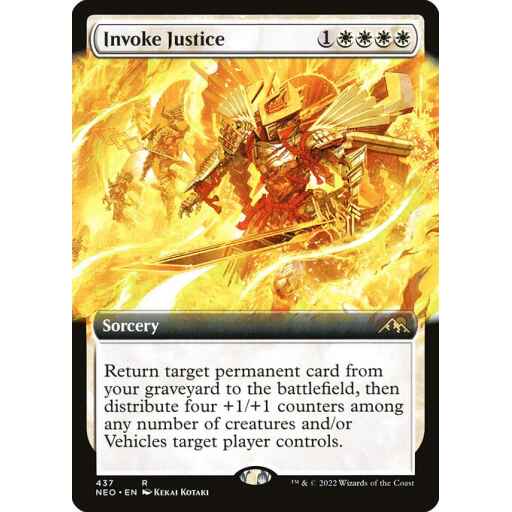 Kamigawa: Neon Dynasty - 437 - Invoke Justice - Rare - W - Non-foil