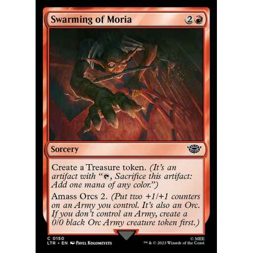 The Lord of the Rings: Tales of Middle-earth - 150 - Swarming of Moria - Common - R - Non-foil