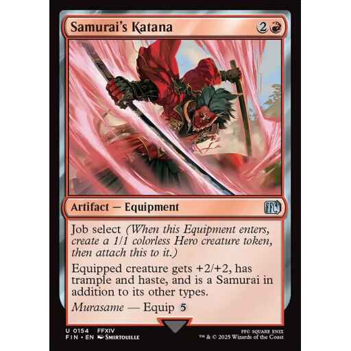 Final Fantasy - 154 - Samurai's Katana - Uncommon - R - Non-foil