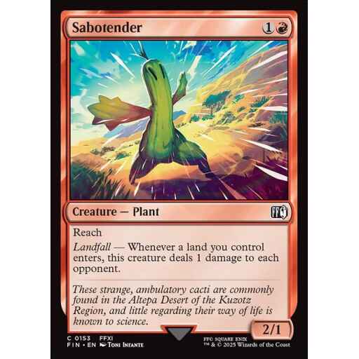 Final Fantasy - 153 - Sabotender - Common - R - Non-foil