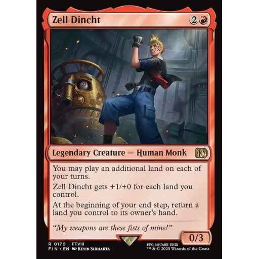 Final Fantasy - 170 - Zell Dincht - Rare - R - Non-foil