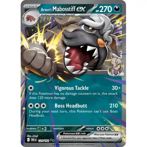 Destined Rivals - 139/182 - Arven's Mabosstiff ex