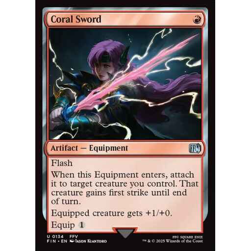 Final Fantasy - 134 - Coral Sword - Uncommon - R - Non-foil