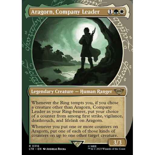 The Lord of the Rings: Tales of Middle-earth - 316 - Aragorn, Company Leader - Rare - WG - Non-foil