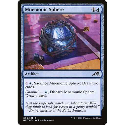 Kamigawa: Neon Dynasty - 64 - Mnemonic Sphere - Common - U - Foil