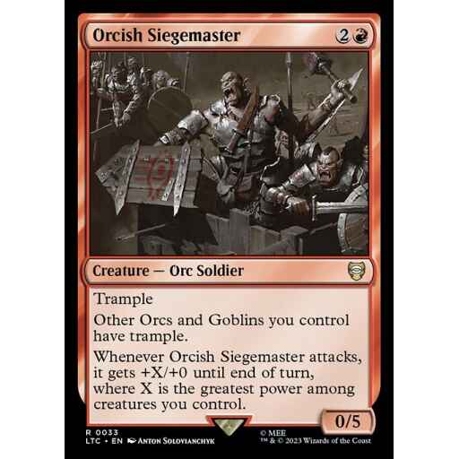 Tales of Middle-earth Commander - 33 - Orcish Siegemaster - Rare - R - Non-foil