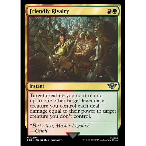 The Lord of the Rings: Tales of Middle-earth - 204 - Friendly Rivalry - Uncommon - RG - Non-foil