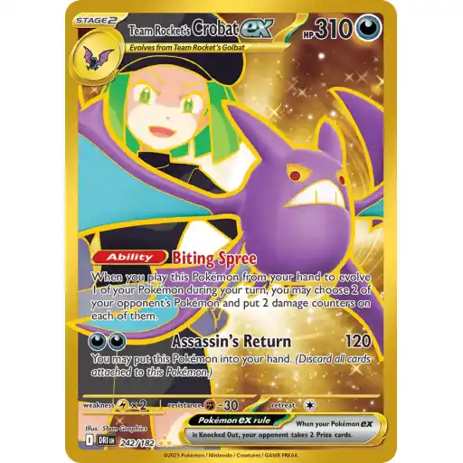 Destined Rivals - 242/182 - Team Rocket's Crobat ex