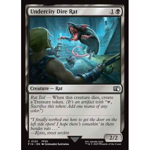 Final Fantasy - 123 - Undercity Dire Rat - Common - B - Non-foil