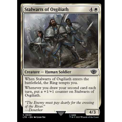 The Lord of the Rings: Tales of Middle-earth - 33 - Stalwarts of Osgiliath - Common - W - Non-foil