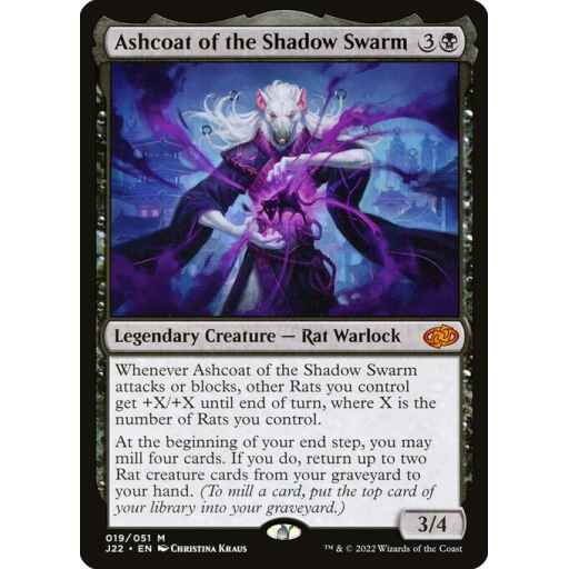 Jumpstart 2022 - 19 - Ashcoat of the Shadow Swarm - Mythic - B - Non-foil