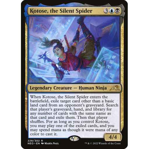 Kamigawa: Neon Dynasty - 228 - Kotose, the Silent Spider - Rare - UB - Non-foil