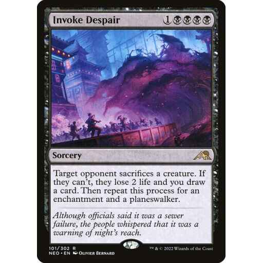 Kamigawa: Neon Dynasty - 101 - Invoke Despair - Rare - B - Foil