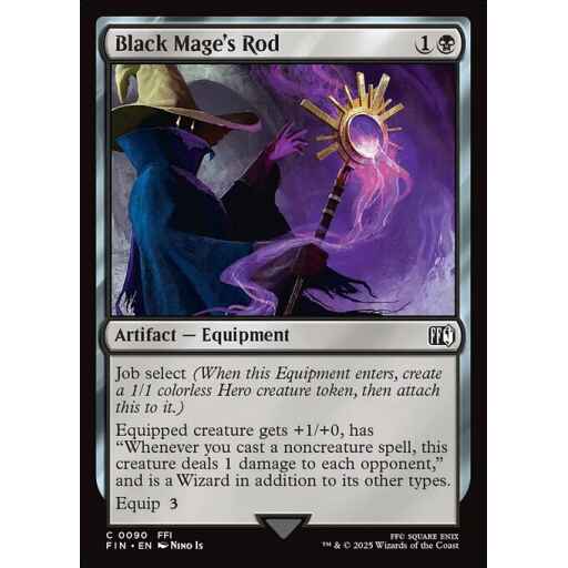 Final Fantasy - 90 - Black Mage's Rod - Common - B - Non-foil