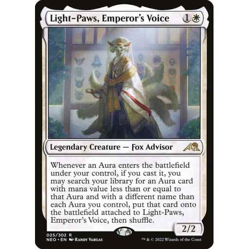 Kamigawa: Neon Dynasty - 25 - Light-Paws, Emperor's Voice - Rare - W - Non-foil