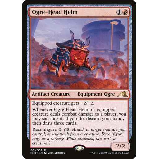 Kamigawa: Neon Dynasty - 155 - Ogre-Head Helm - Rare - R - Non-foil