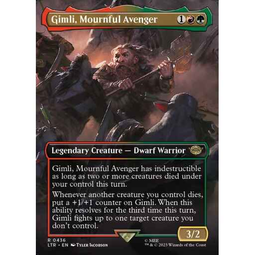 The Lord of the Rings: Tales of Middle-earth - 436 - Gimli, Mournful Avenger - Rare - RG - Non-foil