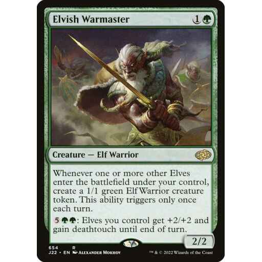 Jumpstart 2022 - 654 - Elvish Warmaster - Rare - G - Non-foil