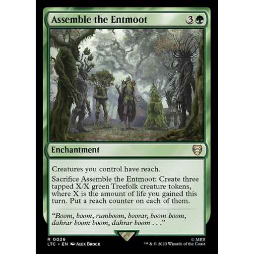 Tales of Middle-earth Commander - 36 - Assemble the Entmoot - Rare - G - Non-foil