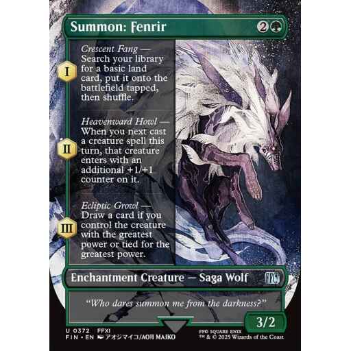 Final Fantasy - 372 - Summon: Fenrir - Uncommon - G - Non-foil