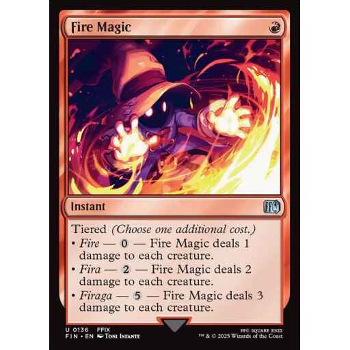 Final Fantasy - 136 - Fire Magic - Uncommon - R - Foil