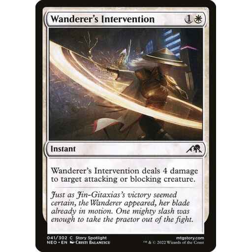 Kamigawa: Neon Dynasty - 41 - Wanderer's Intervention - Common - W - Non-foil