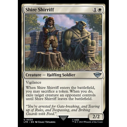 The Lord of the Rings: Tales of Middle-earth - 30 - Shire Shirriff - Uncommon - W - Non-foil