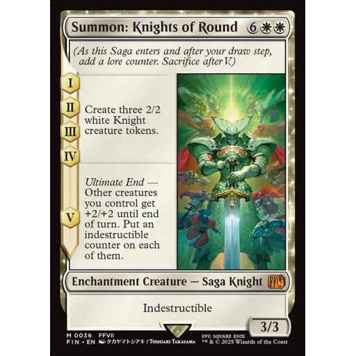 Final Fantasy - 36 - Summon: Knights of Round - Mythic - W - Non-foil