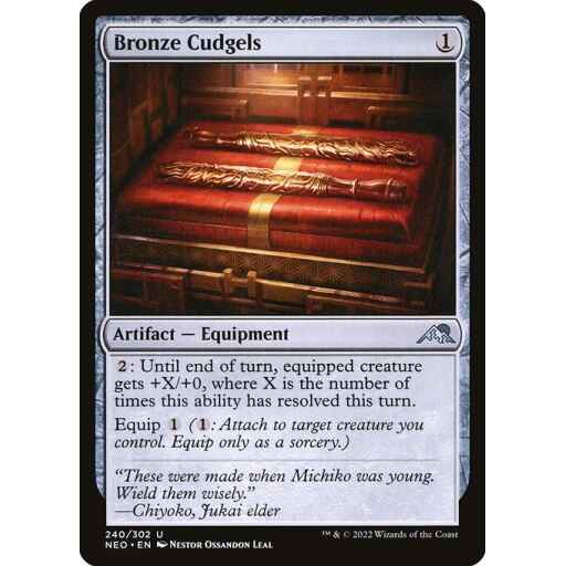Kamigawa: Neon Dynasty - 240 - Bronze Cudgels - Uncommon - C - Non-foil