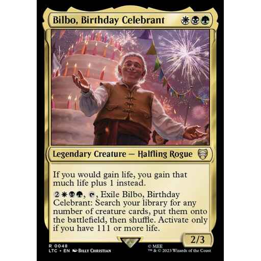 Tales of Middle-earth Commander - 48 - Bilbo, Birthday Celebrant - Rare - Multi - Non-foil
