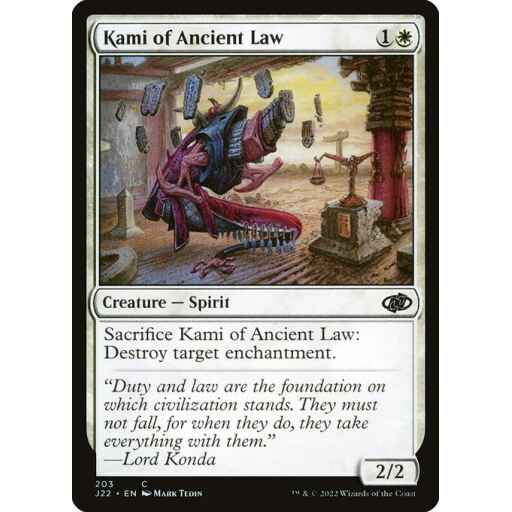 Jumpstart 2022 - 203 - Kami of Ancient Law - Common - W - Non-foil