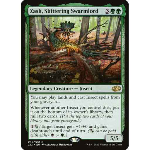 Jumpstart 2022 - 47 - Zask, Skittering Swarmlord - Rare - G - Non-foil