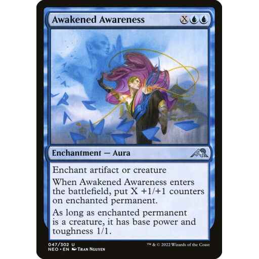 Kamigawa: Neon Dynasty - 47 - Awakened Awareness - Uncommon - U - Foil