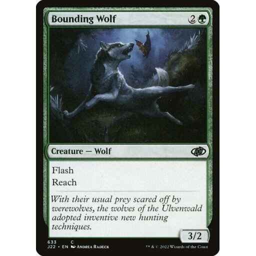 Jumpstart 2022 - 633 - Bounding Wolf - Common - G - Non-foil