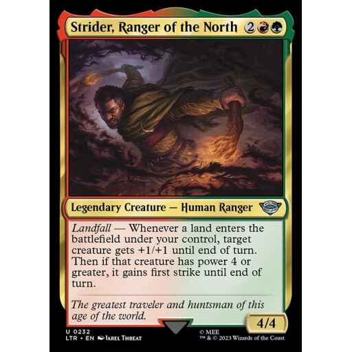 The Lord of the Rings: Tales of Middle-earth - 232 - Strider, Ranger of the North - Uncommon - RG - Non-foil