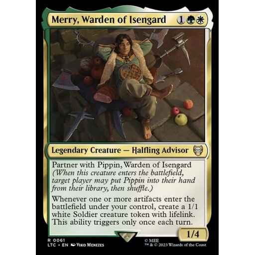 Tales of Middle-earth Commander - 61 - Merry, Warden of Isengard - Rare - WG - Non-foil