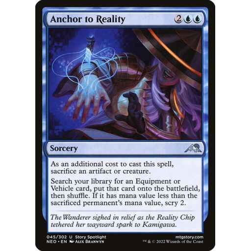 Kamigawa: Neon Dynasty - 45 - Anchor to Reality - Uncommon - U - Non-foil