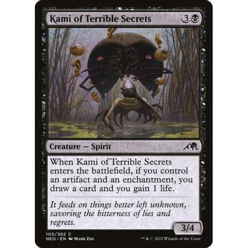 Kamigawa: Neon Dynasty - 105 - Kami of Terrible Secrets - Common - B - Non-foil