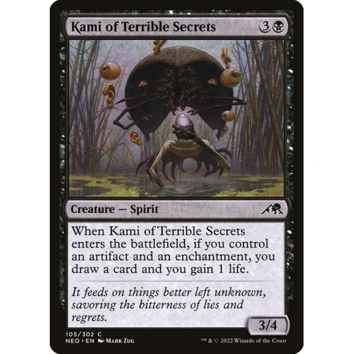 Kamigawa: Neon Dynasty - 105 - Kami of Terrible Secrets - Common - B - Non-foil