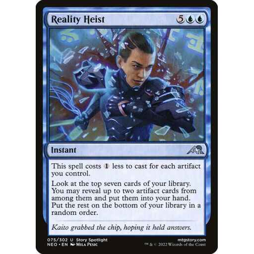 Kamigawa: Neon Dynasty - 75 - Reality Heist - Uncommon - U - Non-foil