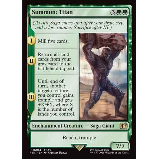 Final Fantasy - 204 - Summon: Titan - Rare - G - Non-foil